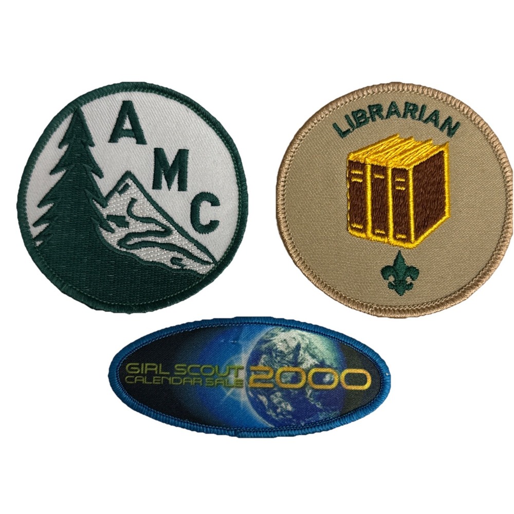 VTG Boy Girl Scouts Embroidered Patch Merit Activity Patches Lot Of 3
